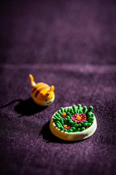 彩色橡皮泥3D农场动物宠物:猫，多肉图片下载