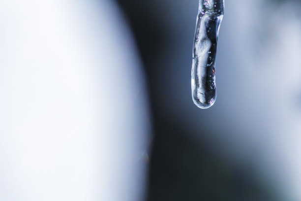 美国西部冰雪和融化的冬季背景微距照片系列在不同阶段图片下载