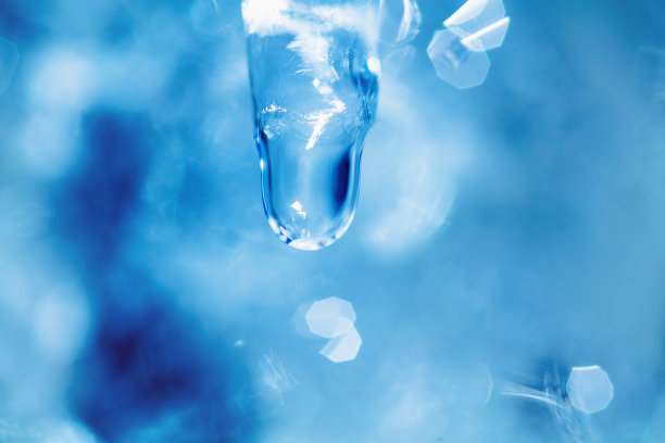 美国西部冰雪和融化的冬季背景微距照片系列在不同阶段图片下载