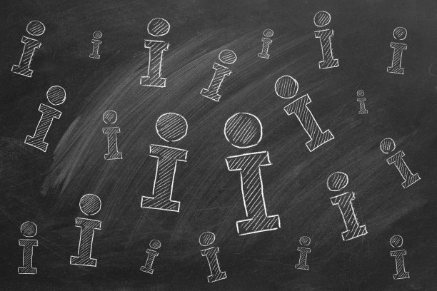 信息的概念。黑板上的插图图片下载