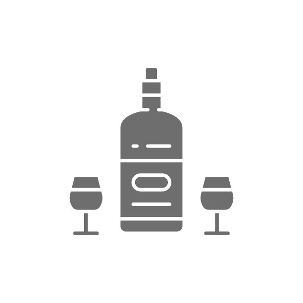 法国葡萄酒，酒，假日喝灰色图标。图片下载