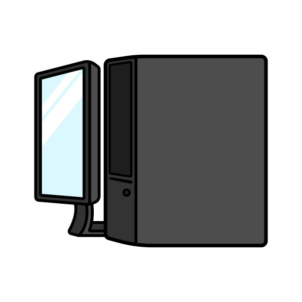 卡通显示器和CPU插图图片下载