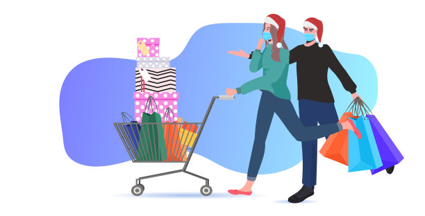 促销购物插画素材ID：388255566