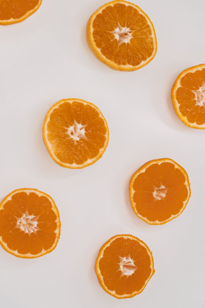 孤立在白色背景上的桔子或柑橘。前视图。平躺图片下载