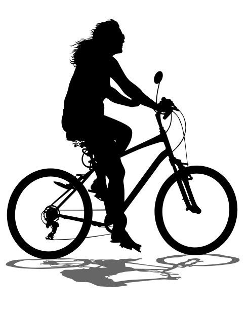 女人骑自行车图片下载