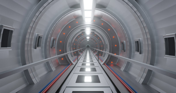 3 d科幻走廊。图片下载