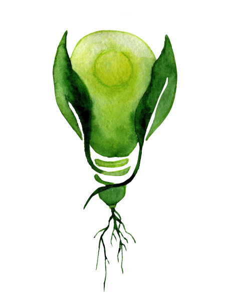 节能灯泡图标图片下载