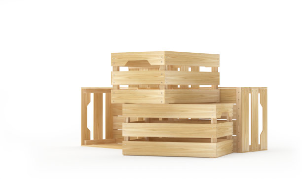 一堆空的木箱子图片下载
