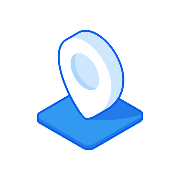 网页地图等距图标上的指针标签。白色指针gps导航图形标志旅行目的地和地图上的位置。图片下载