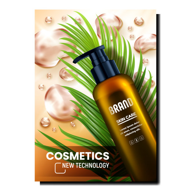 彩妆创意推广横幅向量图片下载