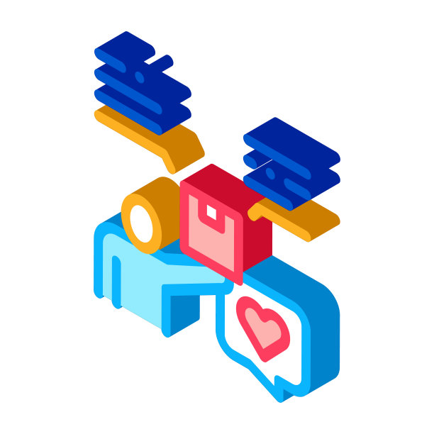 概述购买的产品等距图标矢量插图图片下载