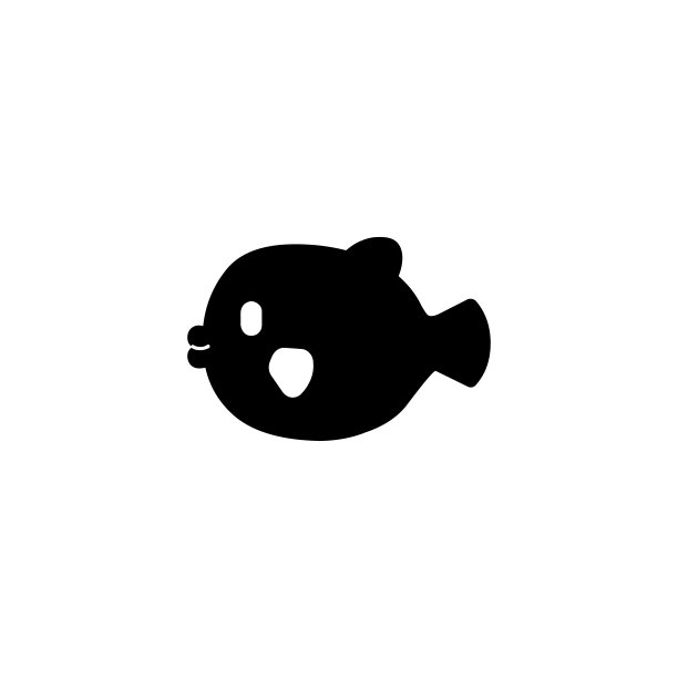 河豚矢量图标。孤立河豚、河豚鱼扁平表情符号、矢量表情符号图片下载