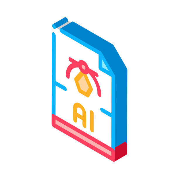 AI绘图人物2.5D图标矢量插图图片下载