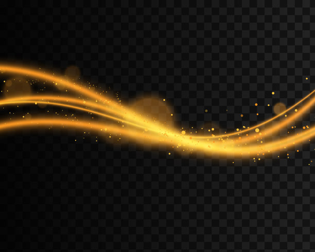 闪烁的波与光效果隔离图片下载