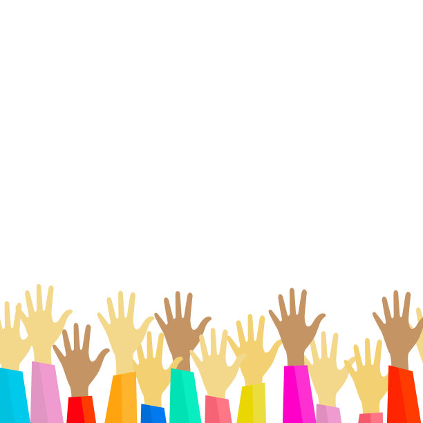 人类的手自愿隔离在白色背景上。图片下载