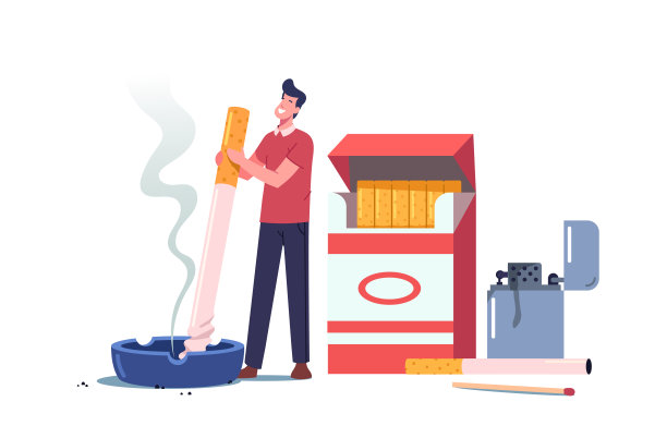 不健康的习惯、吸烟、尼古丁、烟瘾概念。把烟灰缸里的大香烟熄灭图片下载