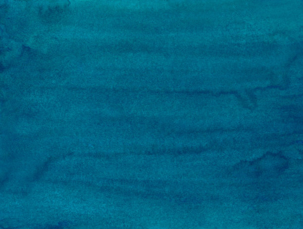 水彩深蓝背景画。手绘水彩海蓝色背景。纸的纹理上有污点。图片下载