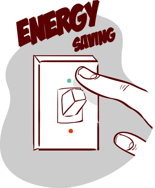 手指按下按钮开关。股票插图图片下载