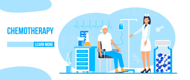 化疗和肿瘤学家的概念矢量应用程序，网络，博客。微型肿瘤医生治疗病人，与癌症作斗争。创新疗法插图。静脉输液，化疗图片下载