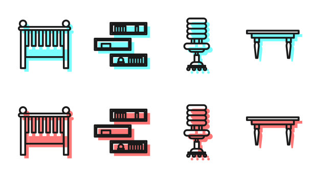 设线办公椅、吊架、床架图片下载