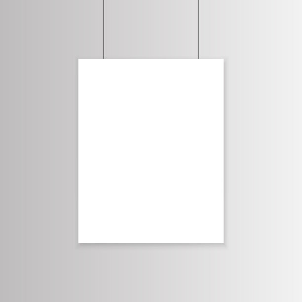 现实的空白白纸海报挂图片下载