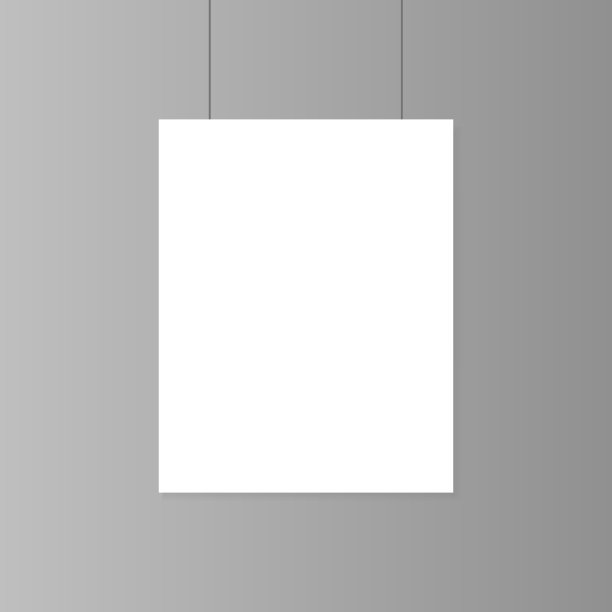 现实的空白白纸海报挂图片下载