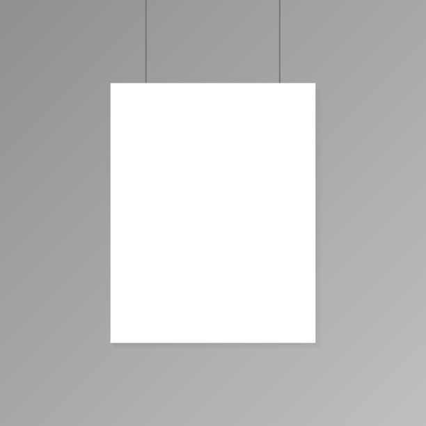 现实的空白白纸海报挂图片下载