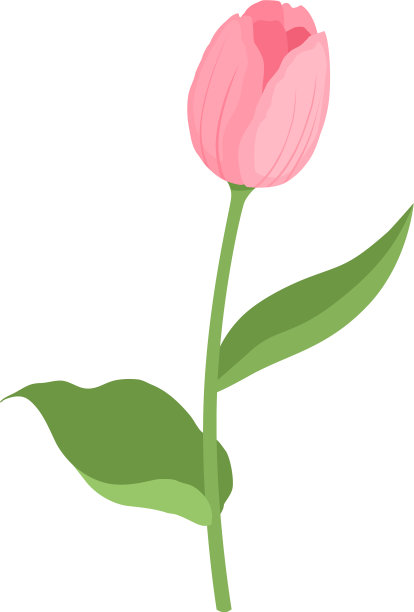 花园母亲郁金香图标卡通风格图片下载
