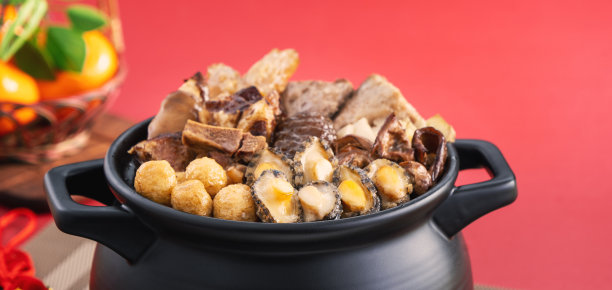 中国传统食物佛跳强的特写。图片下载