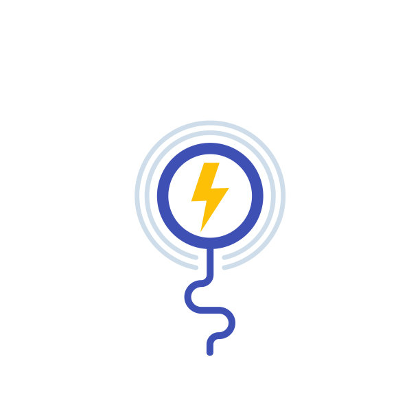 白色的无线充电站图标图片下载