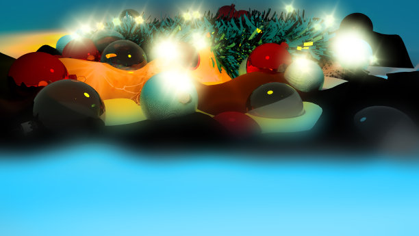 3D渲染圣诞贺卡节日背景图片下载