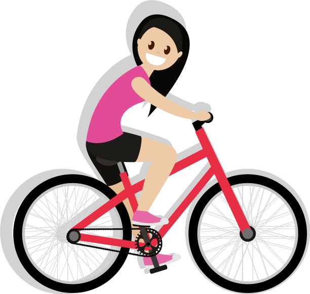骑自行车的女人图片下载