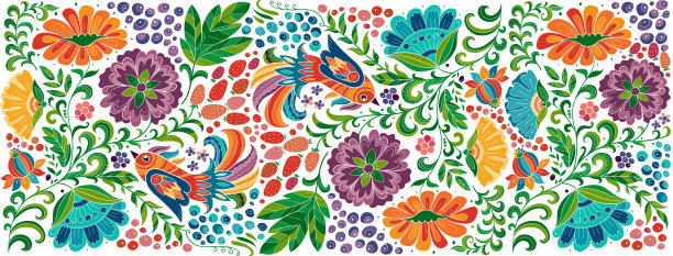 魔法森林与鸟类的背景为您图片下载