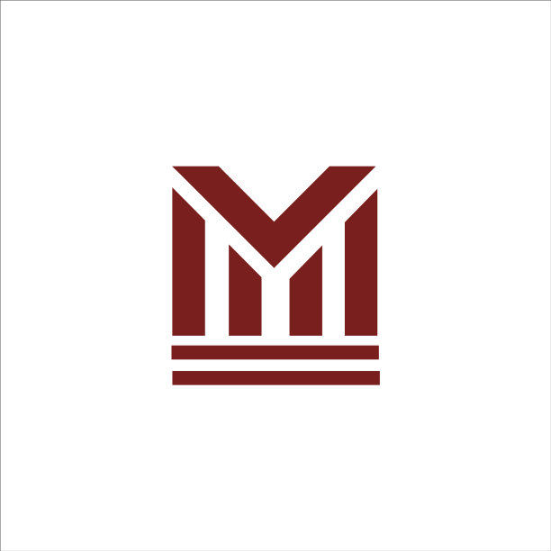 首字母MV或VM标志设计模板图片下载