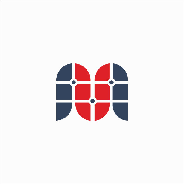 首字母MV或VM标志设计模板图片下载