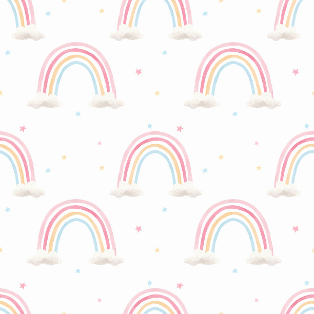 美丽无缝图案与水彩图片下载