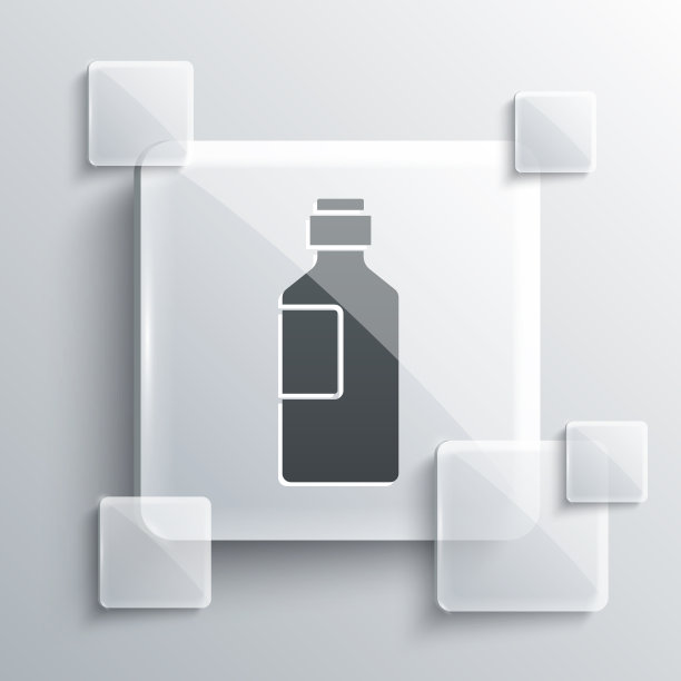 灰色瓶子水图标孤立在灰色图片下载