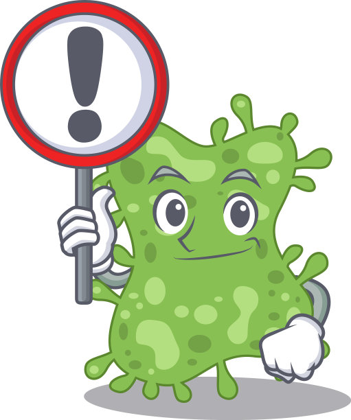 图示肠炎沙门氏菌卡通设计图片下载