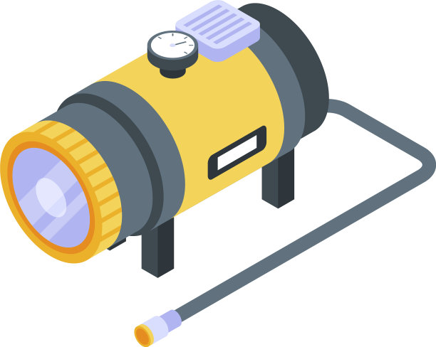 轮胎空压机图标等距样式图片下载