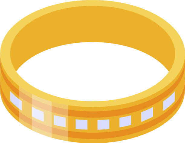 现代金戒指图标等距风格图片下载