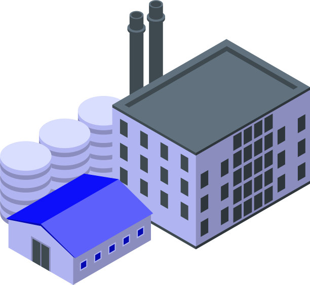 回收工厂图标等距风格图片下载