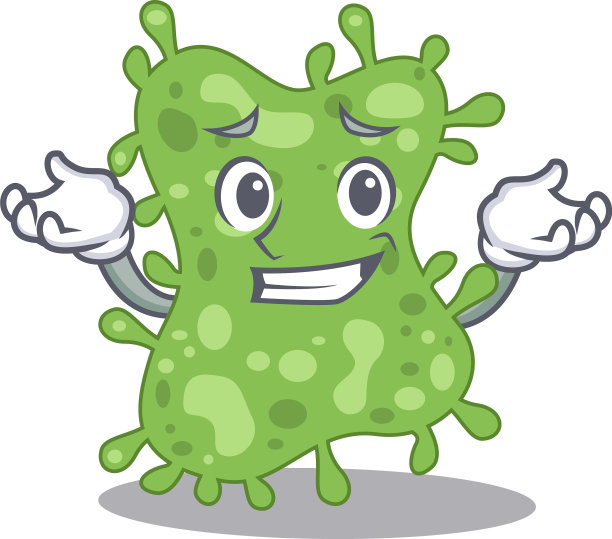 咧着嘴笑的肠炎沙门氏菌卡通图片图片下载