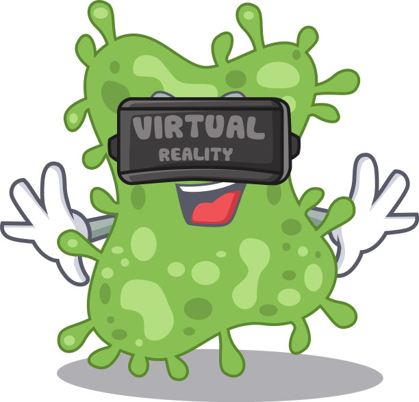 卡通设计风格的肠炎沙门氏菌图片下载