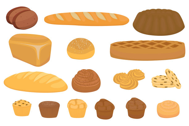 集卡通面包图片下载