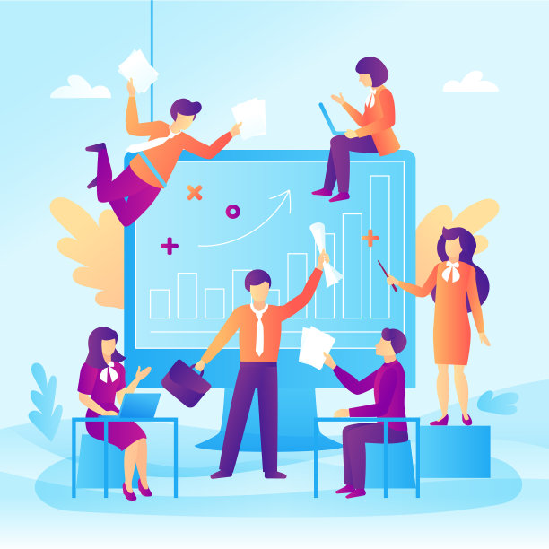 商务人士和在一间公寓里做演示图片下载