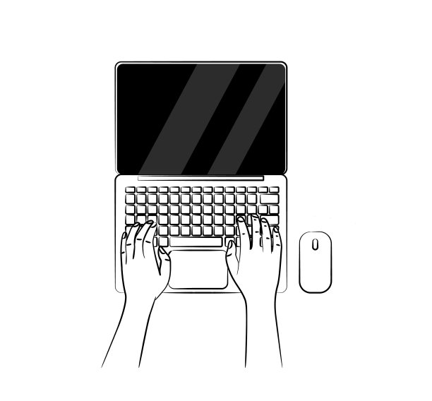 白色背景空白的笔记本电脑图片下载