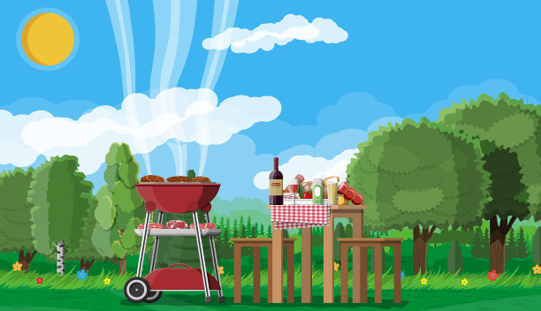 烧烤派对或野餐图片下载