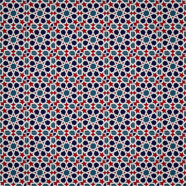 复古蓝色瓷砖墙面装饰图片下载