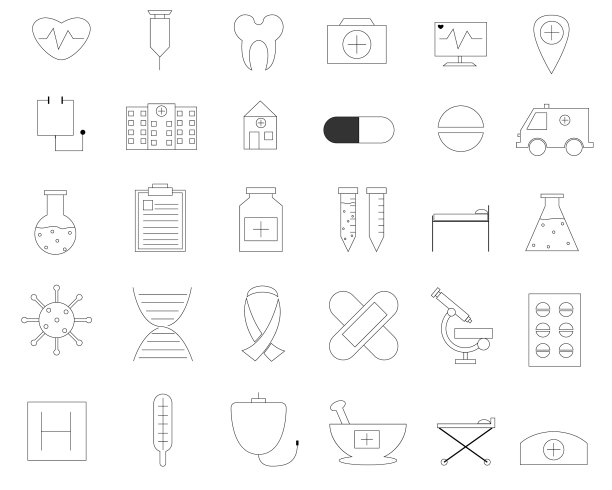 健康和医疗图标图片下载