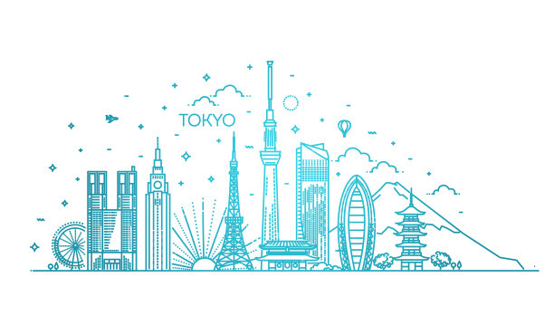 东京度假图标集图标集图片下载